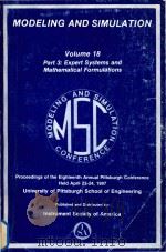 Modeling and simulation Proceedings of the Eighteenth Annual Pittsburgh Conference University of Pit（1987 PDF版）