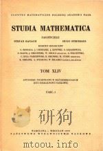 Studia mathematica Tom XLIV FASC.1（1972 PDF版）