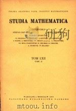 Studia mathematica Tom LXII FASC.2 1978 PDF电子版封面