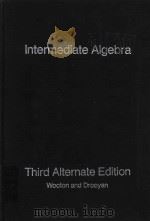 Intermediate algebra Third Alternate Edition（1972 PDF版）