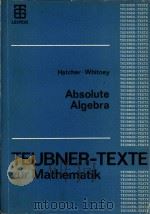 Absolute Algebra（1978 PDF版）