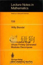 Commutative rings whose finitely generated modules decompose（1979 PDF版）