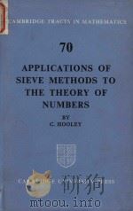 Applications of sieve methods to the theory of numbers（1976 PDF版）