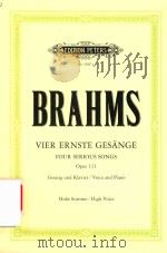 VIER ERNSTE GESANGE FUR EINE SINGSTIMME UND KLAVIER OPUS 121（ PDF版）