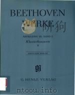 BEETHOVEN WERKE ABTEILUNG III.BAND 3 KLAVIERKONZERTE II 1996 PDF电子版封面