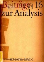 Beitrage zur Analysis 16   1981  PDF电子版封面     