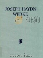 JOSEPH HAYDN WERKE REIHE Ⅰ BAND 1 SINFONIEN UM 1757-1760/61 1998 PDF电子版封面