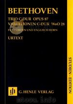 TRIO C-DUR OPUS 87 VARIATIONEN C-DUR WOO 28 FUR ZWEI OBOEN UND ENGLISCH HORN STUDIEN-EDITION PDF电子版封面 BEETHOVEN EGON VOSS