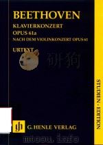 KLAVIERKONZERT D-DUR OPUS 61A STUDIEN-EDITION（ PDF版）
