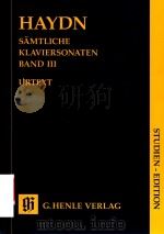 SAMTLICHE KLAVIERSONATEN BAND Ⅲ NACH EIGENSCHRIFTEN UND ORIGINALAUSGABEN ALTESTEN ABSCHRIFTEN UND DR PDF电子版封面
