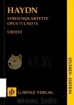 STREICHQUARTETTE HEFT Ⅸ APPONYI-QUARTETTE OPUS 71 UND 74 STUDIEN-EDITION PDF电子版封面