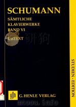 SAMTLICHE KLAVIERWERKE BAND Ⅵ STUDIEN-EDITION PDF电子版封面
