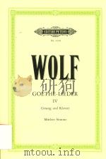 GOETHE-LIEDER BAND IV FUR MITTLERE STIMME UND KLANIER（ PDF版）