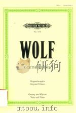 LIEDER TJO POETYHE BYGOETHE NACH GEDICHTEN VON GOETHE FOR VOICE AND PIANO FUR EINE SINGSTMME UND KLA PDF电子版封面 HUGO WOLF