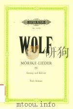 MORIKE-LIEDER BAND IV FUR GESANG UND KLAVIER ENGLISCHE UBERSETZUNG VON JULIA VON BOSE AUSGABE FUR TI（ PDF版）
