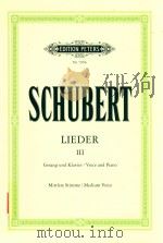 LIEDER FUR EINE SINGSTIMME MIT KLAVIERBEGLEITUNG FOR SOLO VOICE AND PIANO BAND VolUME Ⅲ AUSGABE FUR PDF电子版封面