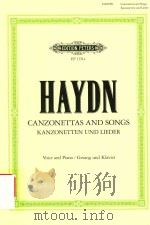 CANZONETTAS AND SONGS KANZONETTEN UND LIEDER VOICE AND PIANO/GESANG UND KLAVIER（ PDF版）