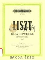 KLAVIERWERKE PIANO WORKS Ⅻ SUPPLEMENT PDF电子版封面