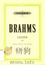 LIEDER FUR EINE SINGSTIMME MIT KLAVIERBEGLEITUNG FOR SOLO VOICE AND PIANO BAND VolUME Ⅳ（ PDF版）