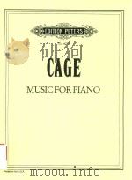 MUSICFOR PIANO PDF电子版封面 CAGE