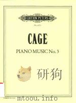 PIANO MUSIC NO.3   1960  PDF电子版封面    CAGE 