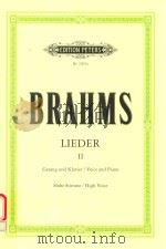 LIEDER FUR EINE SINGSTIMME MIT KLAVIERBEGLEITUNG FOR SOLO VOICE AND PIANO BAND VolUME Ⅱ GESANG UND K（ PDF版）