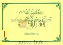 NOTENBUCHEIN FUR ANNA MAGDALENA BACH (1725) PDF电子版封面 J.S.BACH HERMANN KELER