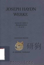JOSEPH HAYDN WERKE REIHE XIV BAND 3 BARYTONTRIOS NR.49-72 KRITISCHER BERICHT（1959 PDF版）