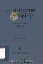 JOSEPH HAYDN WERKE REIHE XXIII BAND 3 MESSEN NR.9-10 KRITISCHER BERICHT（1999 PDF版）