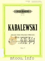 SELECTED PIANO PIECES FOR CHILDREN QUSGEWAHLTE KLAVIERSTUCKE FUR KINDER OPUS 27（ PDF版）