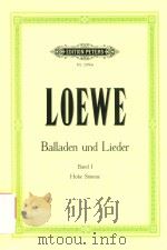 BALLADEN UND LIEDER FUR EINE SINGSTIMME UND KLAVIER BAND Ⅰ HOHE STIMME（ PDF版）