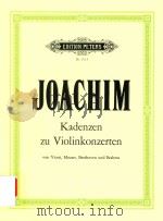 KADENZEN ZU VIOLINKONZERTEN（ PDF版）