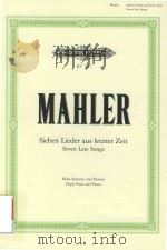 SIEBEN LIEDER AUS LETZTER ZEIT FUR GESANG UND KLAVIER（ PDF版）