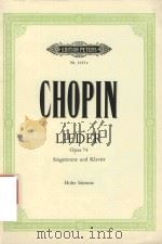 LIEDER FUR EINE SINGSTIMME UND KLAVIER OPUS 74 SINGSTIMME UND KLAVIER HOHE STIMME（ PDF版）