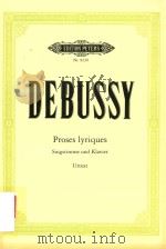 PROSES LYRIQUES(CLAUDE DEBUSSY)FUR EINE SINGSTIMME UND KLAVIER（ PDF版）