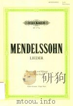 LIEDER FUR EINE SINGSTIMME UND KLAVIER FOR SOLO VOICE AND PIANO HOHE STRIMME/HIGH VOICE（ PDF版）