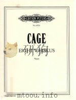 EIGHT WHISKUS VOICE FOR JOAN LA BARBARA PDF电子版封面 JOHN CAGE