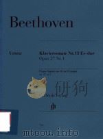 KLAVIERSONATE NR.13 ES-DUR OPUS 27 NR.1 PIANO SONATA NO.13 IN EB MAJOR OP27 NO.1（ PDF版）