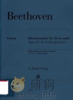 KLAVIERSONATE NR.14 CIS-MOLL OPUS 27 NR.2(MONDSCHEIN)PIANO SONATA NO.14 IN C#MINOR OP.27 NO.2(MOONLI PDF电子版封面
