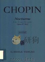 NOCTURNE G-DUR G MAJOR SOLMAJEUR OPUS 37 NR.2（ PDF版）