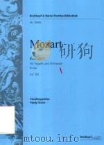 KONZERT FUR FAGOTT UND ORCHESTER B-DUR CONCERTO FOR BASSOON AND ORCHESTRA IN B MAJOR KV 191 STUDIENP（ PDF版）