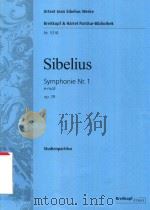 SYMPHONIE NR.1 E-MOLL SYMPHONY NO.1 IN E MINOR OP.39 STUDIENPARTITUR（ PDF版）