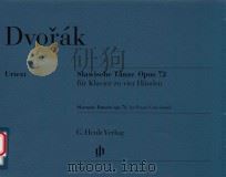 SLAWISCHE TANZE OPUS 72 FUR KALVIER ZU VIER HANDEN SLAVONIC DANCES OP.72 FOR PIANO FOUR-HANDS（ PDF版）