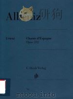CHANTS D'ESPAGNE OPUS 232（ PDF版）
