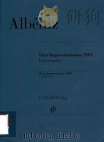 DREI IMPROVISATIONEN 1903 ERSTAUSGABE THREE IMPROVISATIONS 1903 FIRST EDITION（ PDF版）