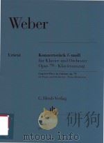 KONZERTSTUCK F-MOLL FUR KLAVIER UND ORCHESTER OPUS 79 KLAVIERAUSZUG CONEERT PIECE IN F MINOR OP.79 F（ PDF版）