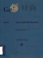 AUSGEWAHLTE KLAVIERSTUCKE SELECTED PIANO PIECES（ PDF版）