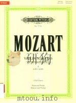 VIOLIN SONATAS VIOLINSONTEN Ⅰ K301-K306 PIANO AND VIOLIN KLAVIER UND VIOLINE PDF电子版封面 WOLFGANG AMADEUS MOZART CLIFF