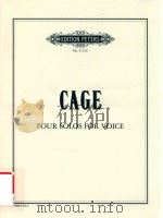 FOUR SOLOS FOR VOICE FOR THE ELECTRIC PHOENIX SOLO FOR VOICE 93-96（1988 PDF版）
