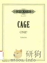 ONE(6) FOR VIOLIN SOLO FOR PAUL ZUKOFSKY A B C（1990 PDF版）